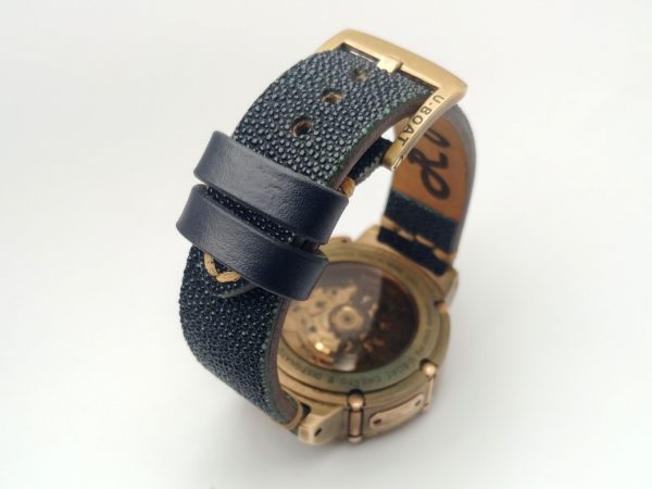 stingray_skin_handmade_watchstrap_U-Boat Chimera Chrono Bronze 43mm Limited Edition