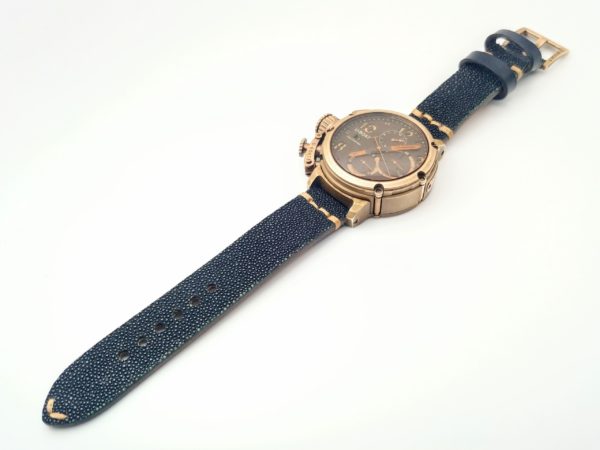 stingray_skin_handmade_watchstrap_U-Boat Chimera Chrono Bronze 43mm Limited Edition