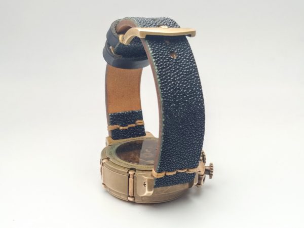 stingray_skin_handmade_watchstrap_U-Boat Chimera Chrono Bronze 43mm Limited Edition