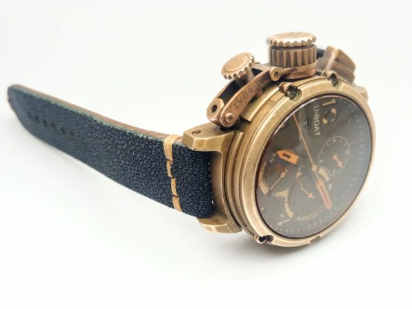 stingray_skin_handmade_watchstrap_U-Boat Chimera Chrono Bronze 43mm Limited Edition