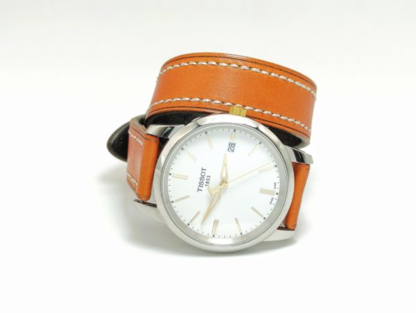 Ремешок на два оборота Hermes dark orange